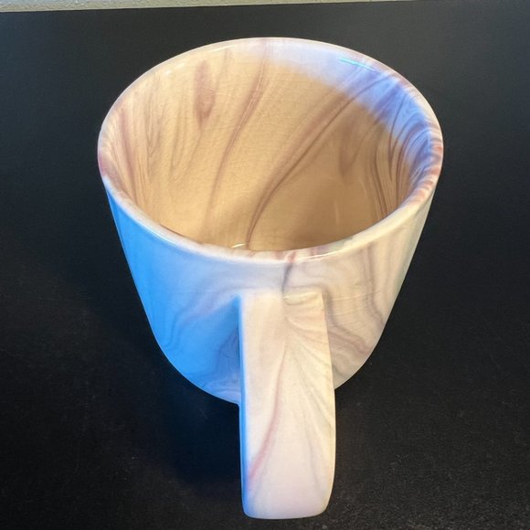 COST PLUS WORLD MARKET Marbleized Swirl Stoneware Mug Pink, Gray & Jade Green - Picture 7 of 9